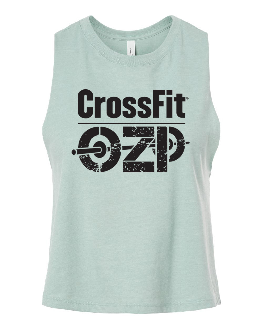 Crossfit Ozone Park OZP Logo Women's Racerback Crop Tank - 6682