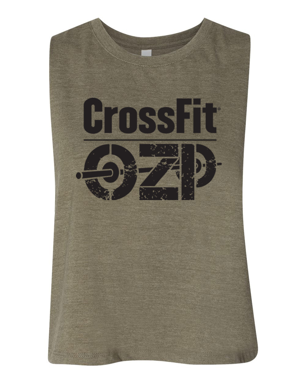 Crossfit Ozone Park OZP Logo Women's Racerback Crop Tank - 6682