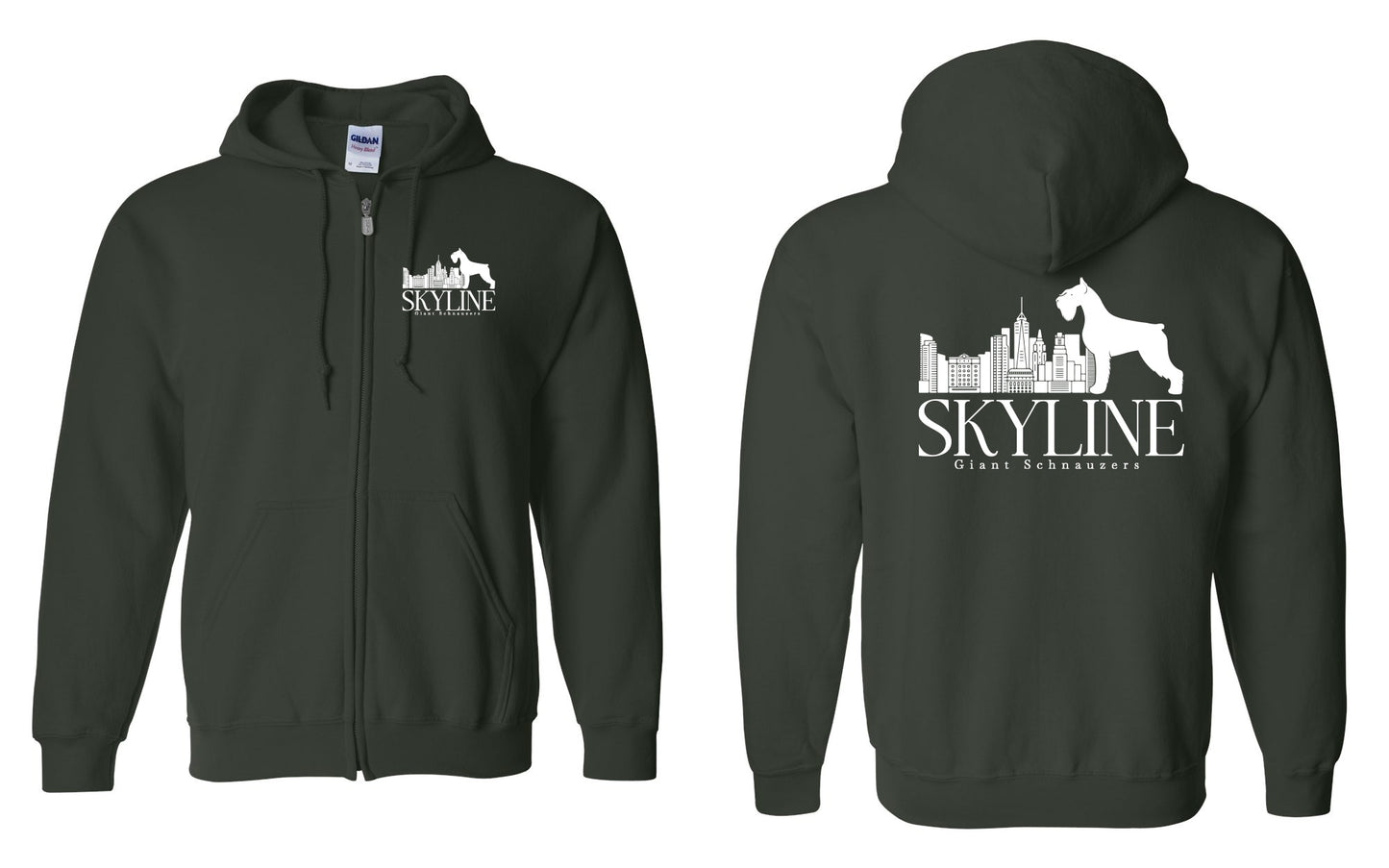Skyline Giant Schnauzers Forest Unisex Heavy Blend™ Full-Zip Hooded Sweatshirt - 18600