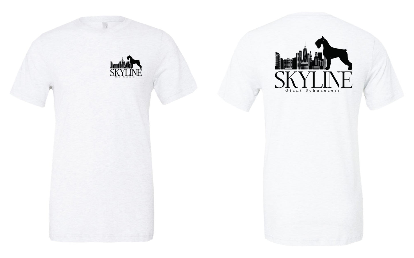 Skyline Giant Schnauzers White Triblend Tee - 3413