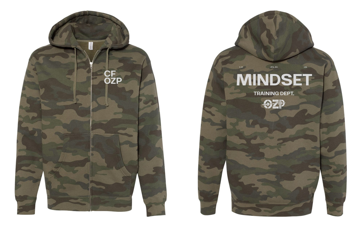 Crossfit Ozone Park OZP - Mindset Training Dept. Heavyweight Zip-Up Hoodie IND4000Z