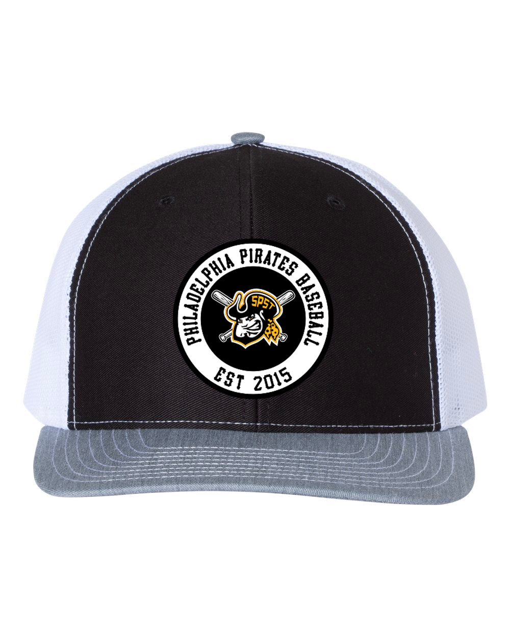 SPST Pirate Patch Logo Snapback Trucker Cap - 112