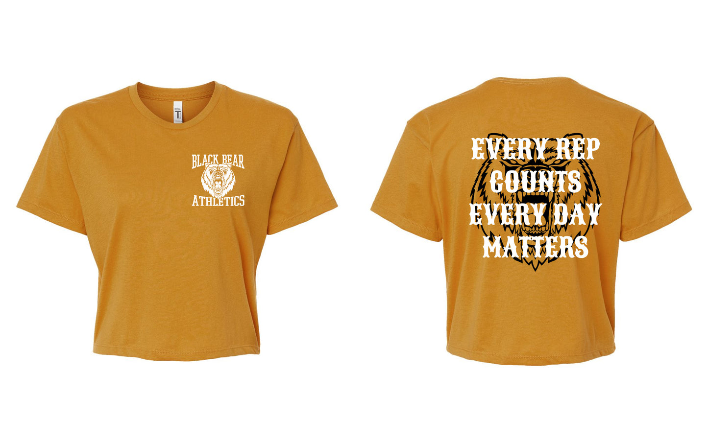 Black Bear Athletics Every Rep Counts Every Day Matters Women's Crop Top - 1580