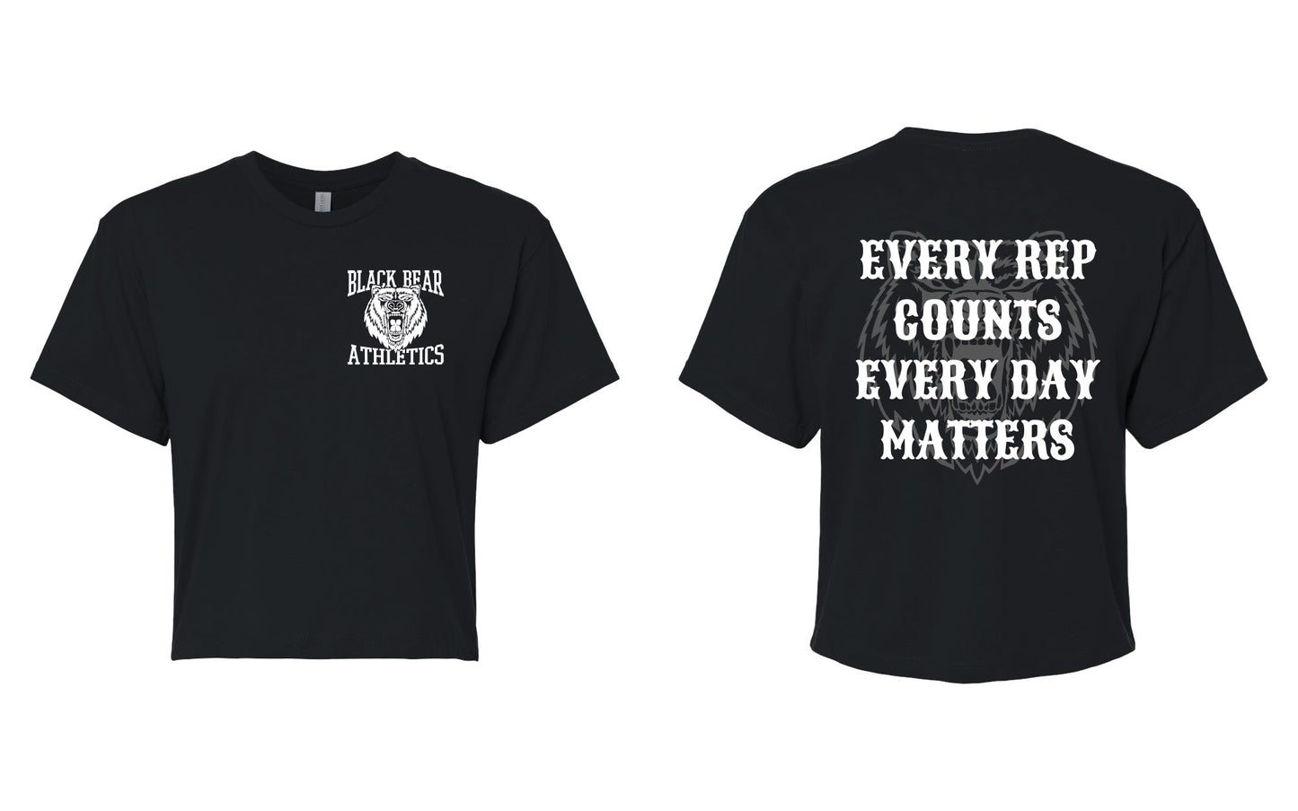 Black Bear Athletics Every Rep Counts Every Day Matters Women's Crop Top - 1580
