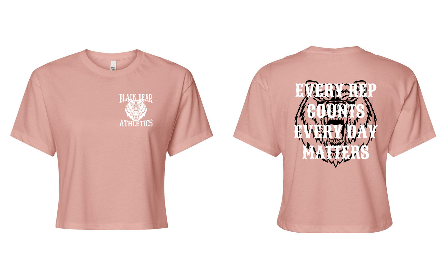 Black Bear Athletics Every Rep Counts Every Day Matters Women's Crop Top - 1580