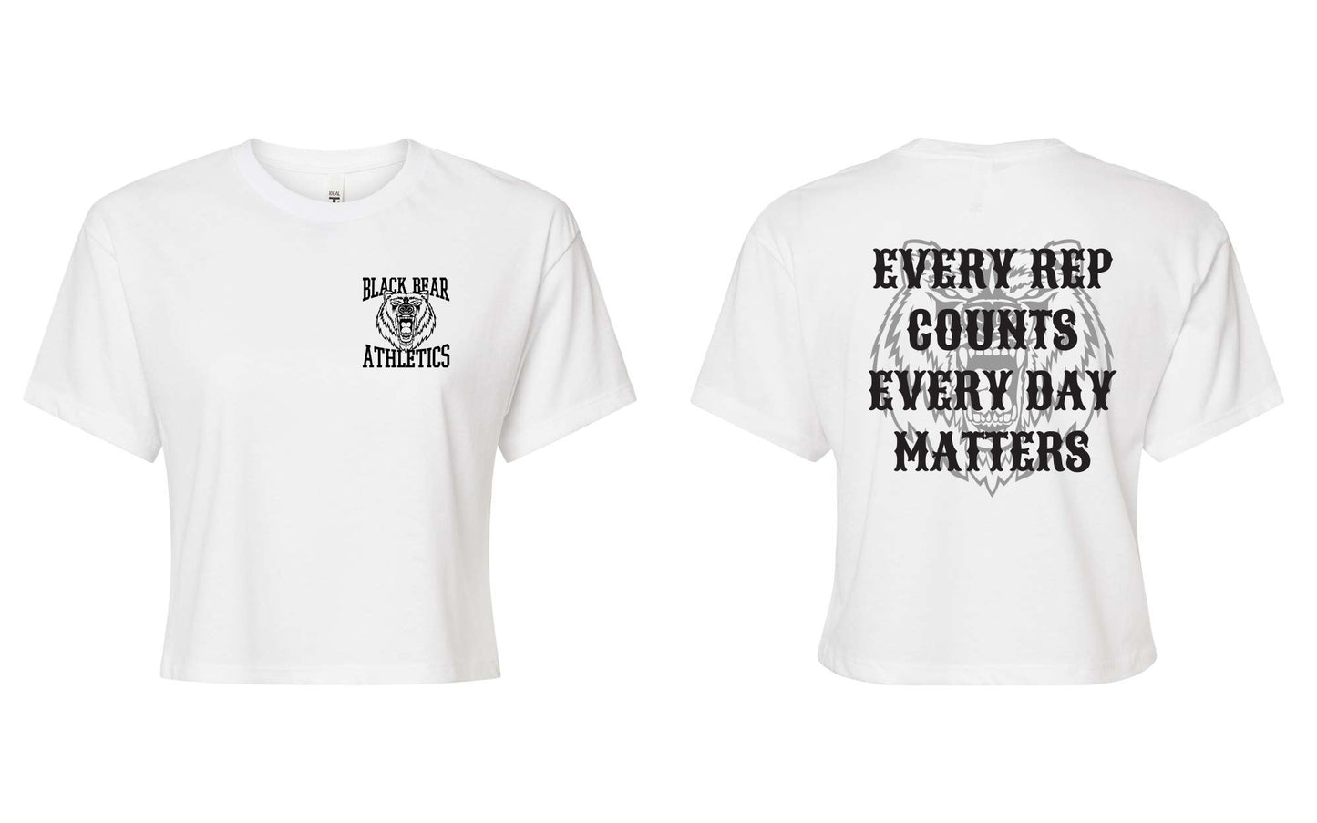 Black Bear Athletics Every Rep Counts Every Day Matters Women's Crop Top - 1580