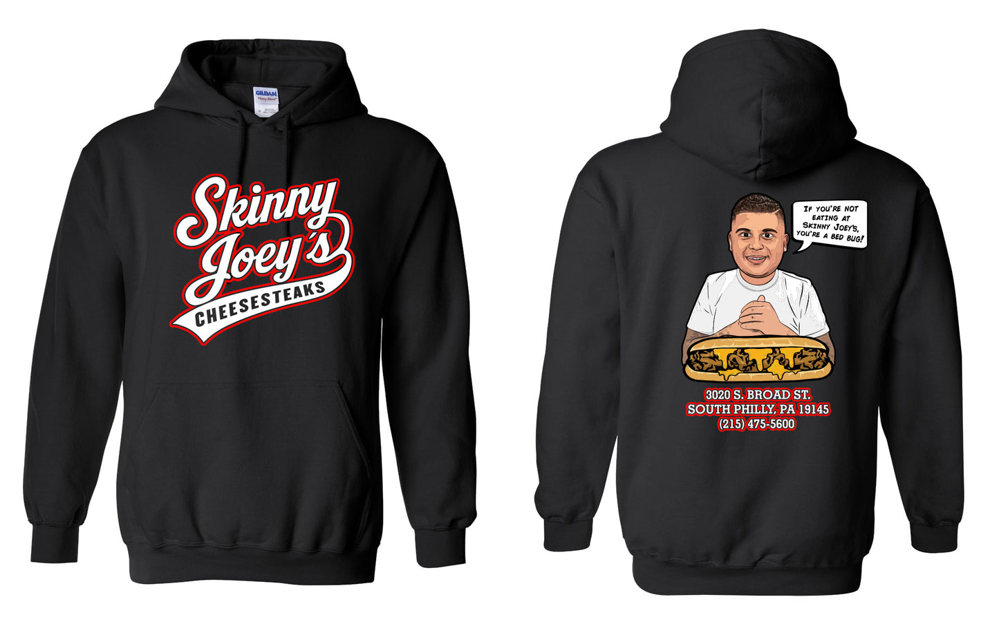 Skinny Joey’s Cheesesteaks Bed Bug Hoodie