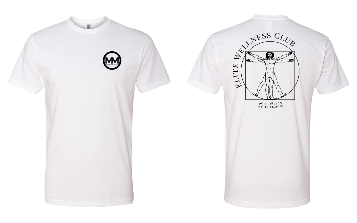 The Merkaba Method Unisex Tee 6210 White - Black Logo