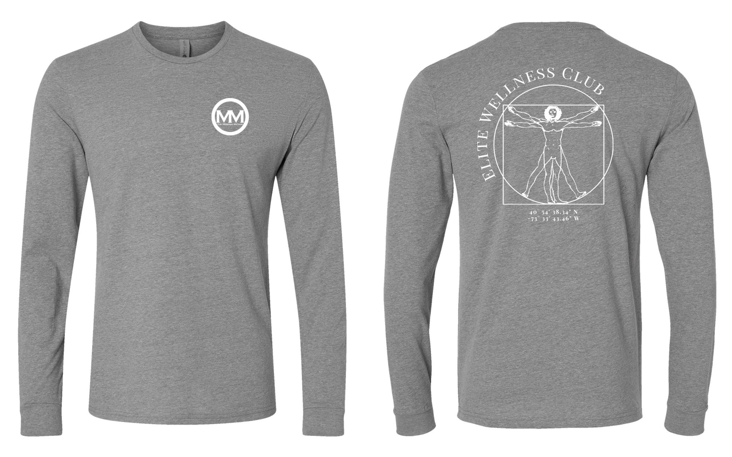 The Merkaba Method Unisex Long Sleeve Tee 6211 Dark Heather/White Print