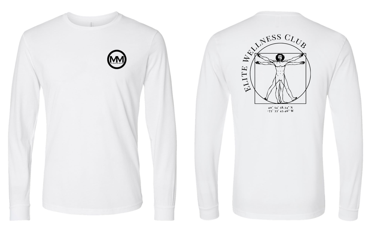 The Merkaba Method Unisex Long Sleeve Tee 6211 White/Black Print