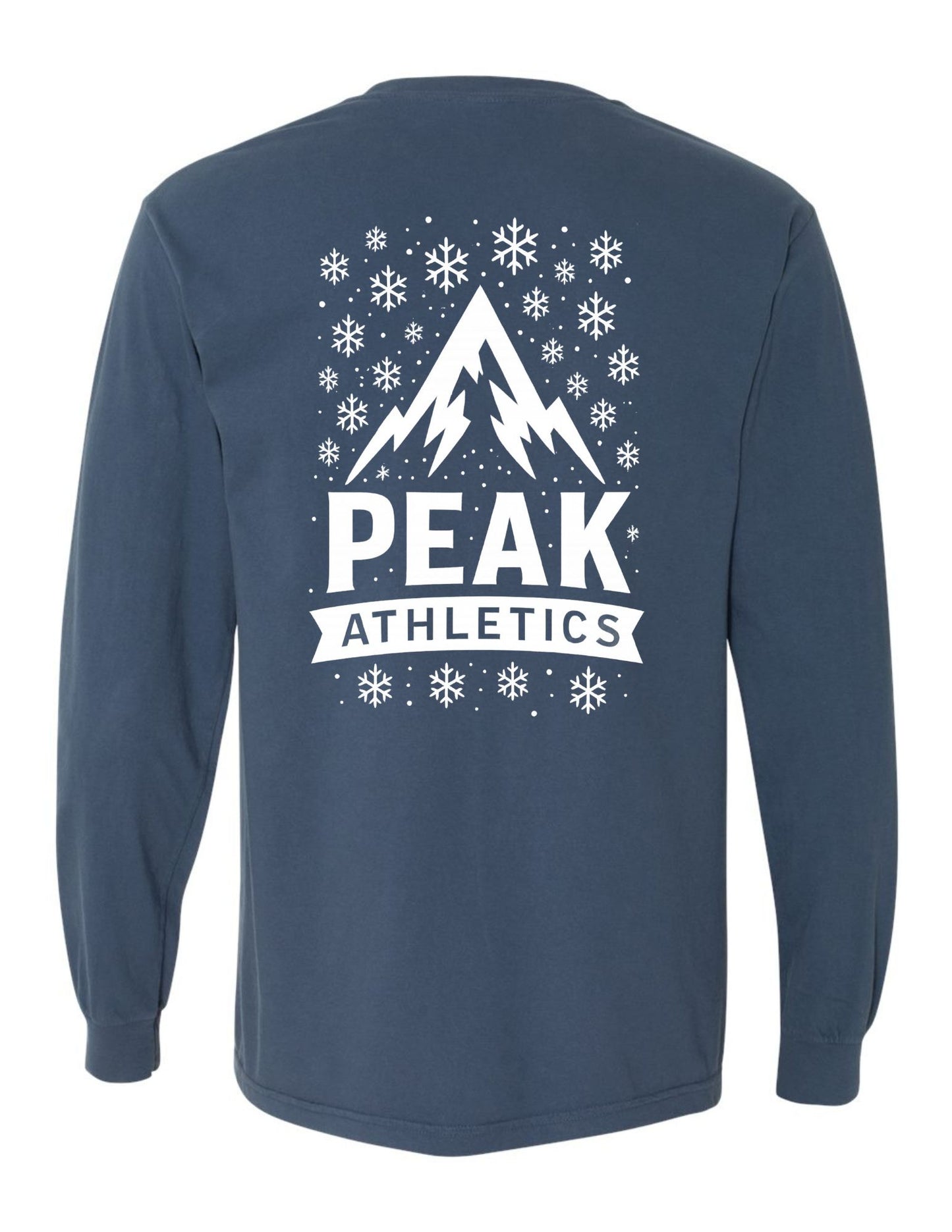 Peak 180 Merry Fitmas Snow Globe Unisex Garment-Dyed Heavyweight Long Sleeve T-Shirt - 6014
