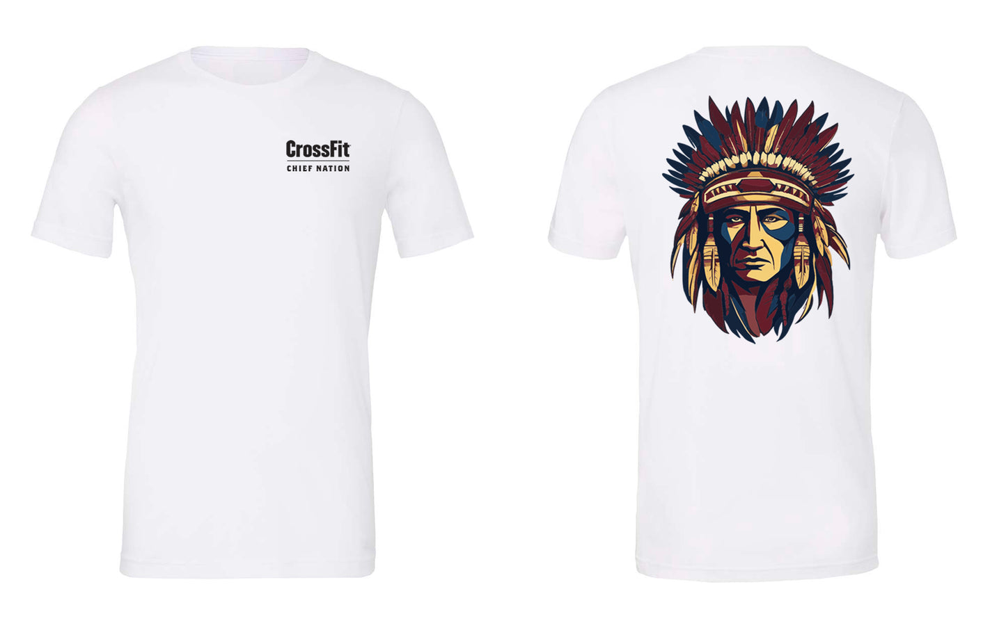 Crossfit Chief Nation Chief Head & Front Chest Logo CVC Jersey Tee - 3001CVC
