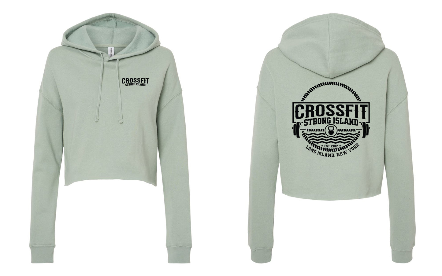 CrossFit Strong Island Nautical Design Cropped Ladies Hood AFX64CRP