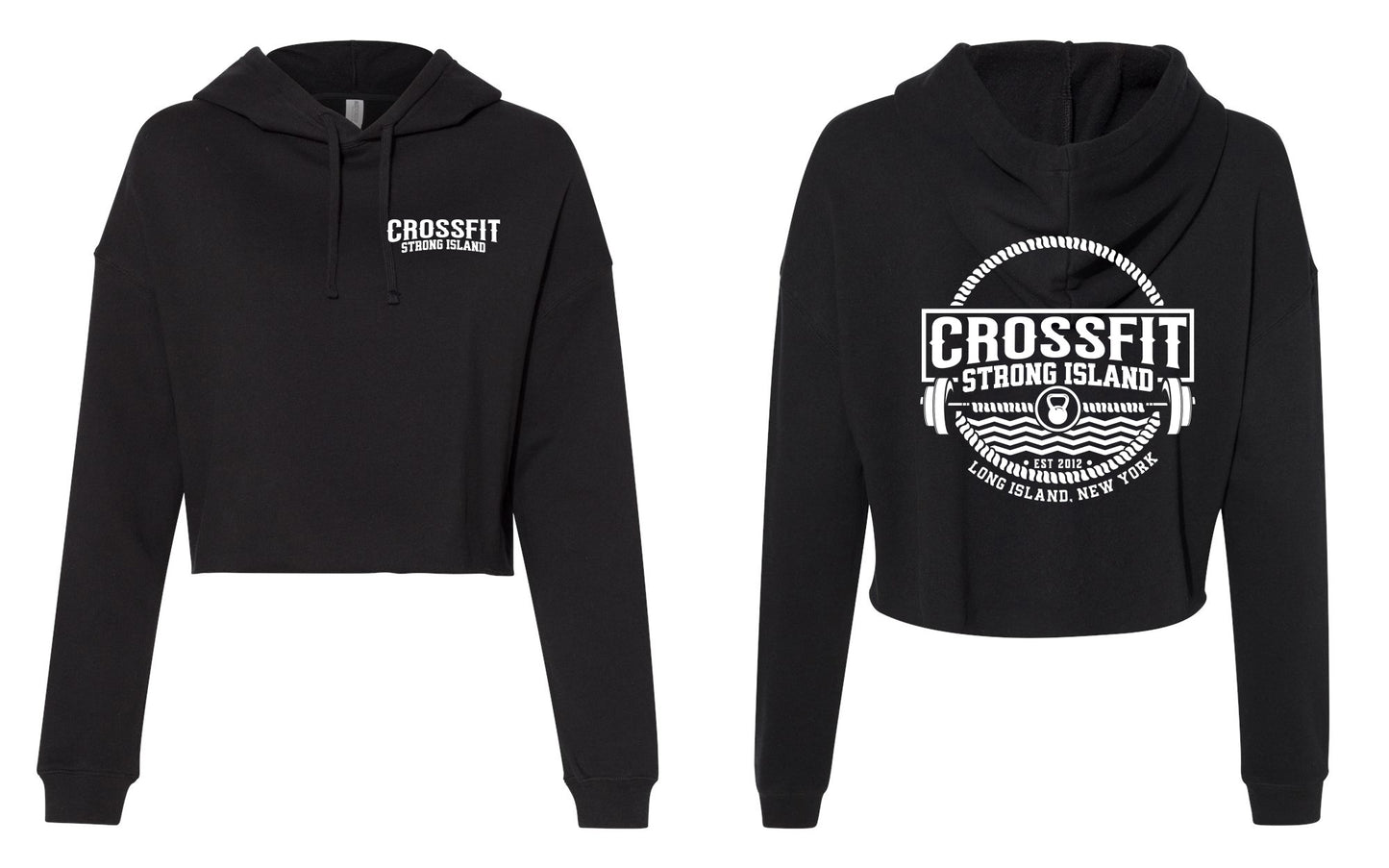 CrossFit Strong Island Nautical Design Cropped Ladies Hood AFX64CRP