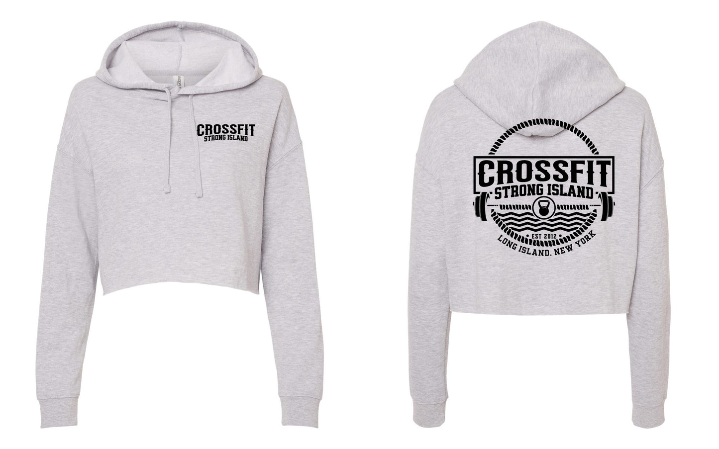 CrossFit Strong Island Nautical Design Cropped Ladies Hood AFX64CRP