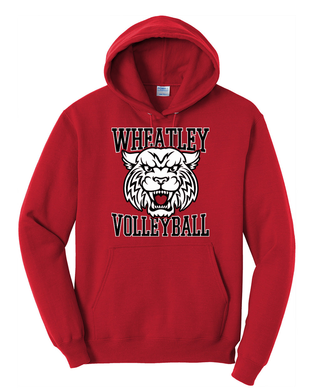 Wheatley Volleyball PC78H Core Fleece Pullover Hoodie - Red