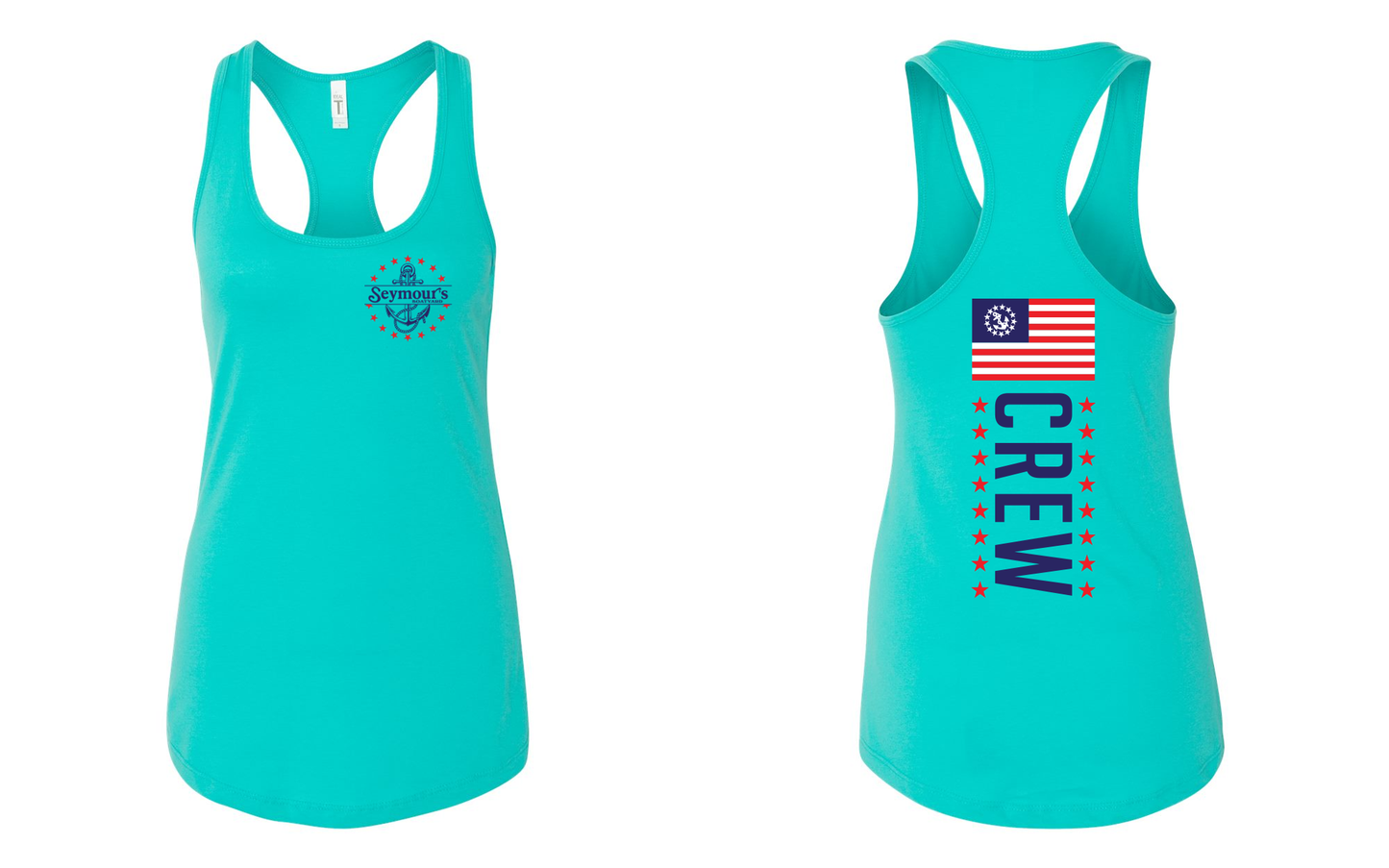 Seymour's Boatyard Women's Tahiti Blue Ideal Racerback Tank - 1533