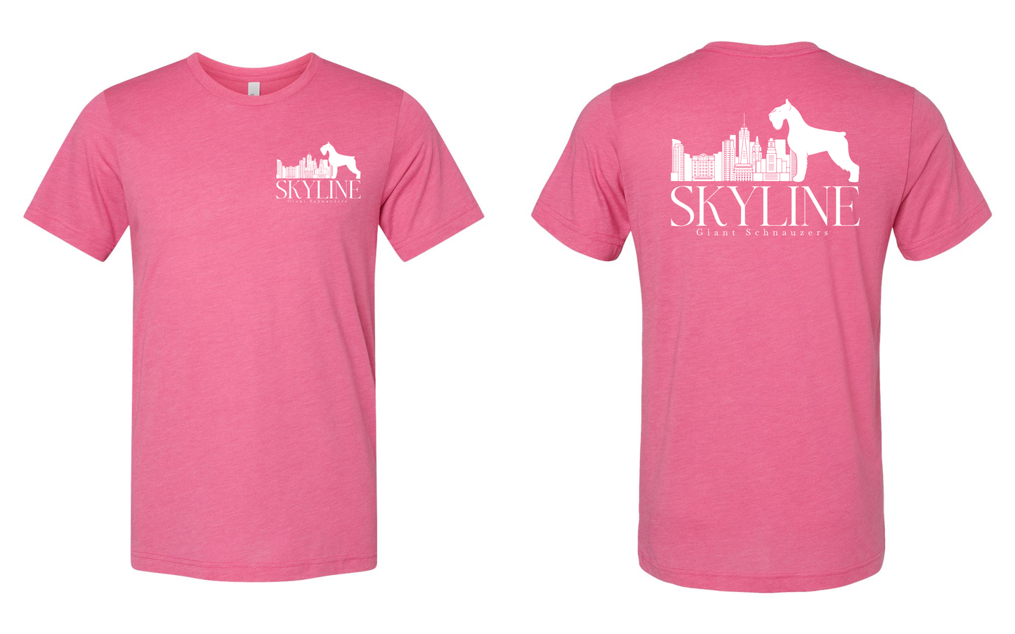 Skyline Giant Schnauzers Charity Pink Triblend Tee - 3413
