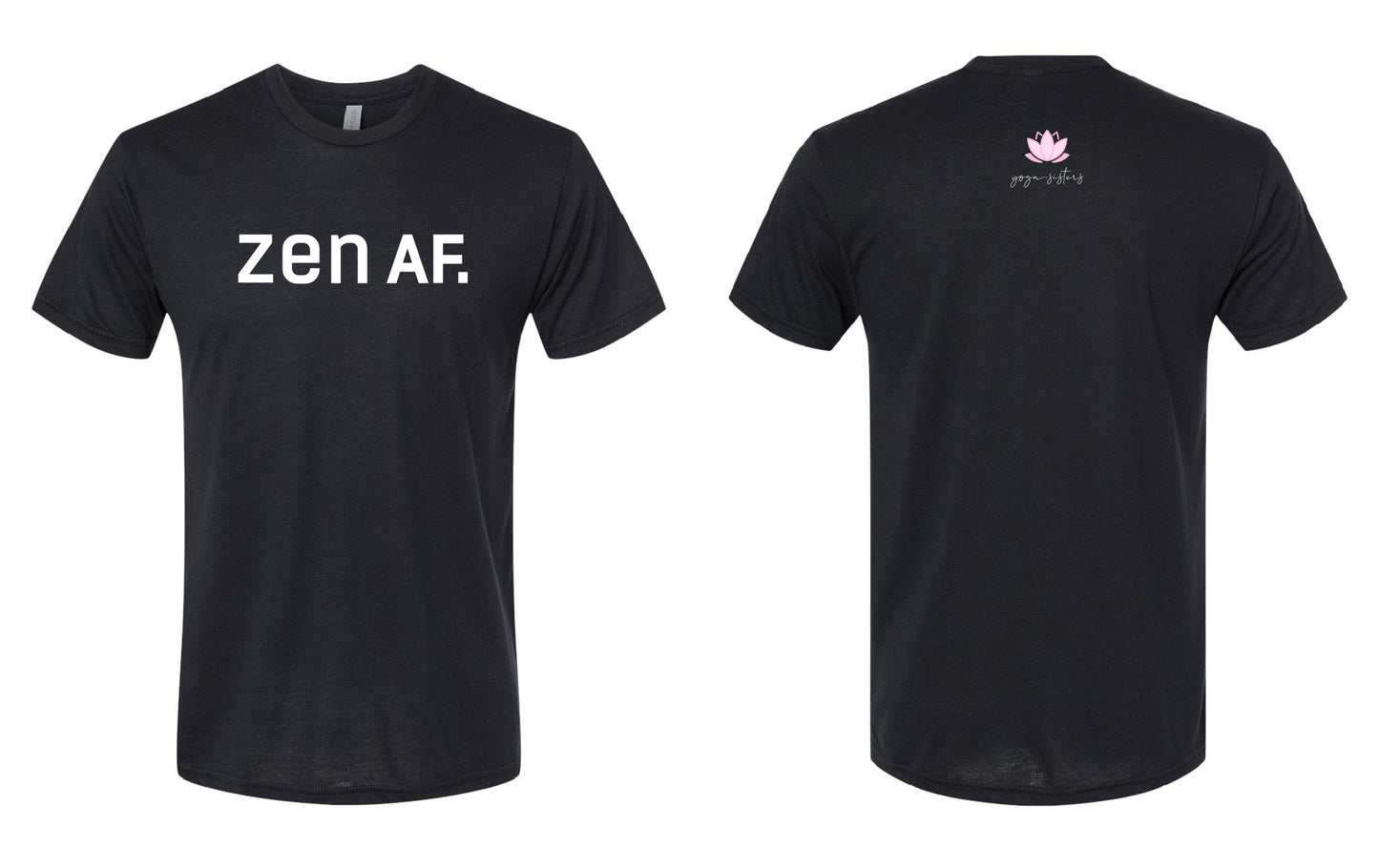 Yoga Sisters ZEN AF Black Men's Triblend T-Shirt 6010