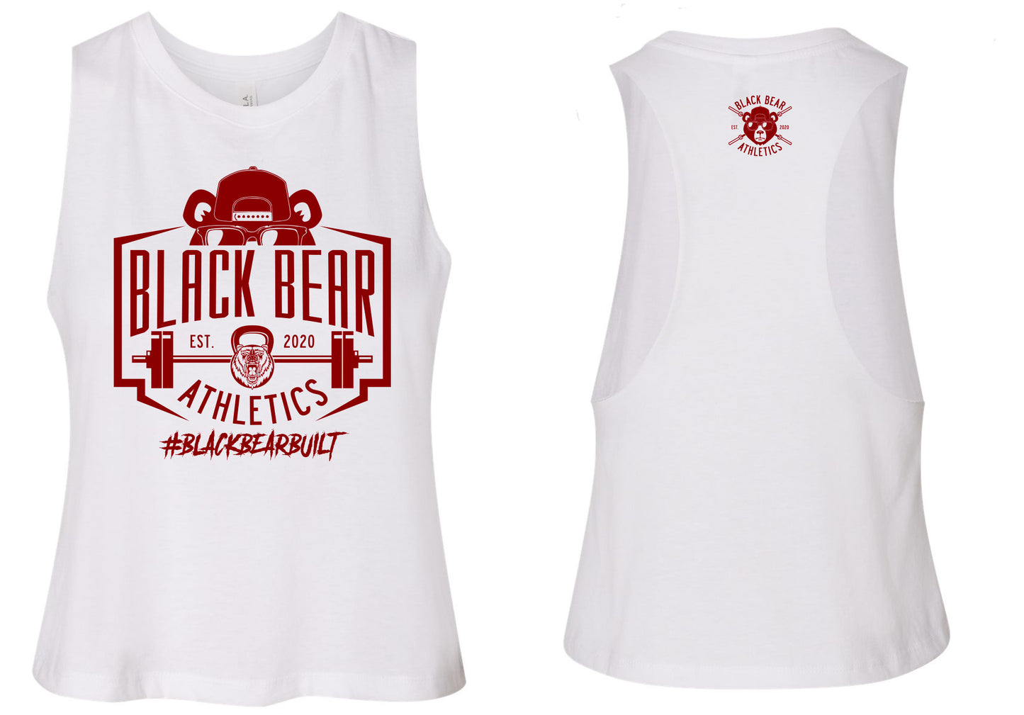 Black Bear Athletics Athletes Bear Ladies Cropped Tank - 6682