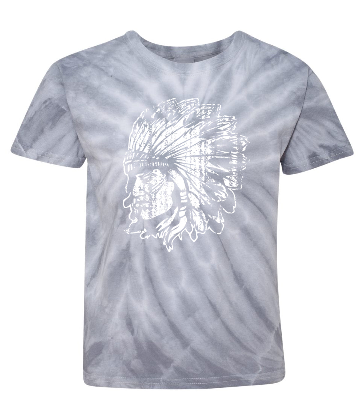 Youth Bellmore Braves Indian Head Tie Dye Tee