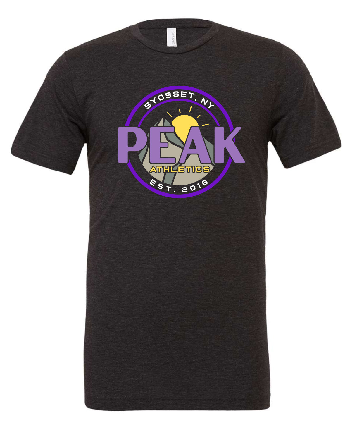 Peak 180 Unisex Tee Est. 2016 Charcoal Black 3413