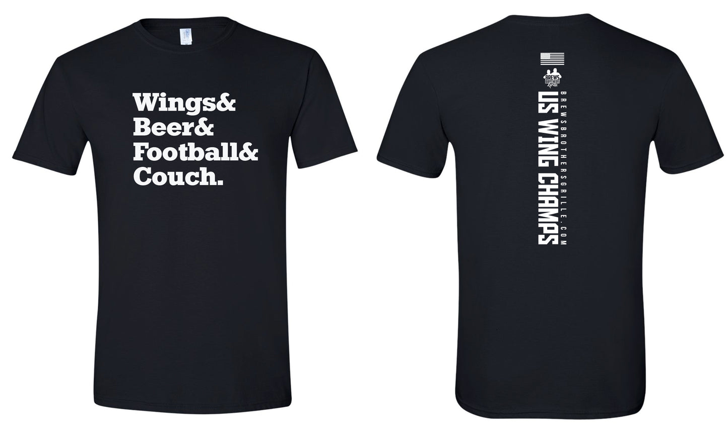 Brews Brothers Grille Wings Beer Football Couch