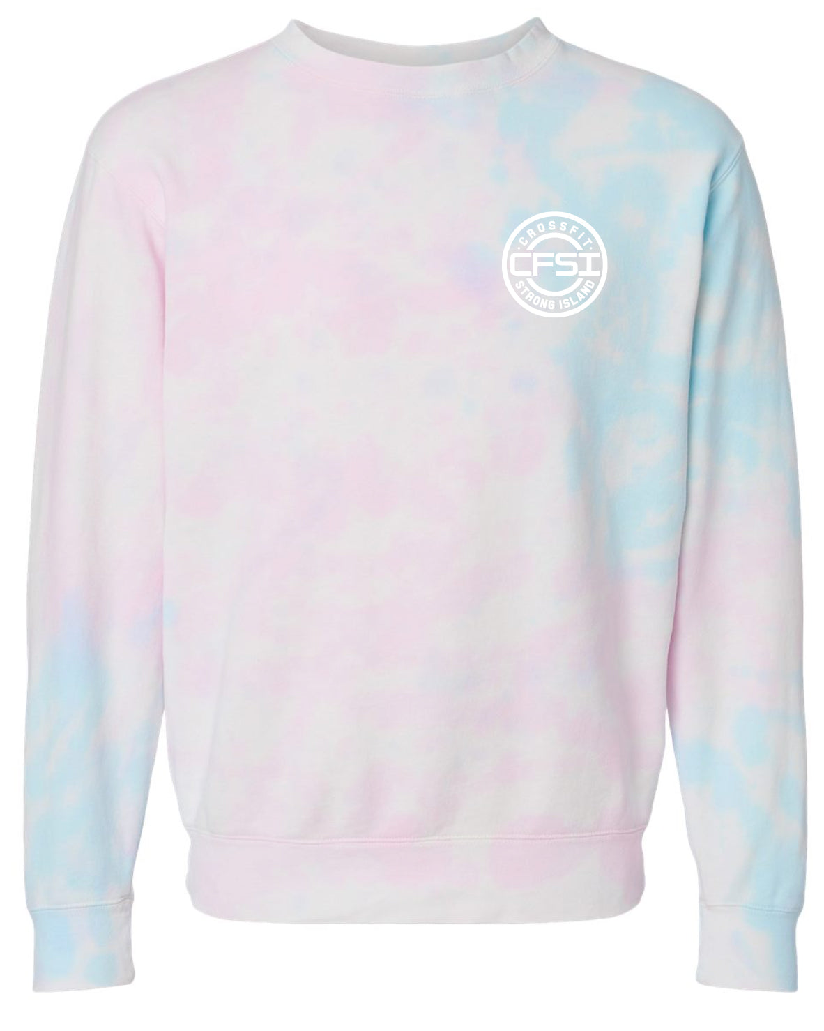 CrossFit Strong Island Cotton Candy Tie Dye Crewneck Left Chest PRM3500TD