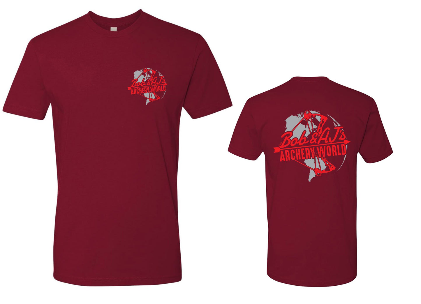 Bob And AJ Archery Men's Tee Red and Gray