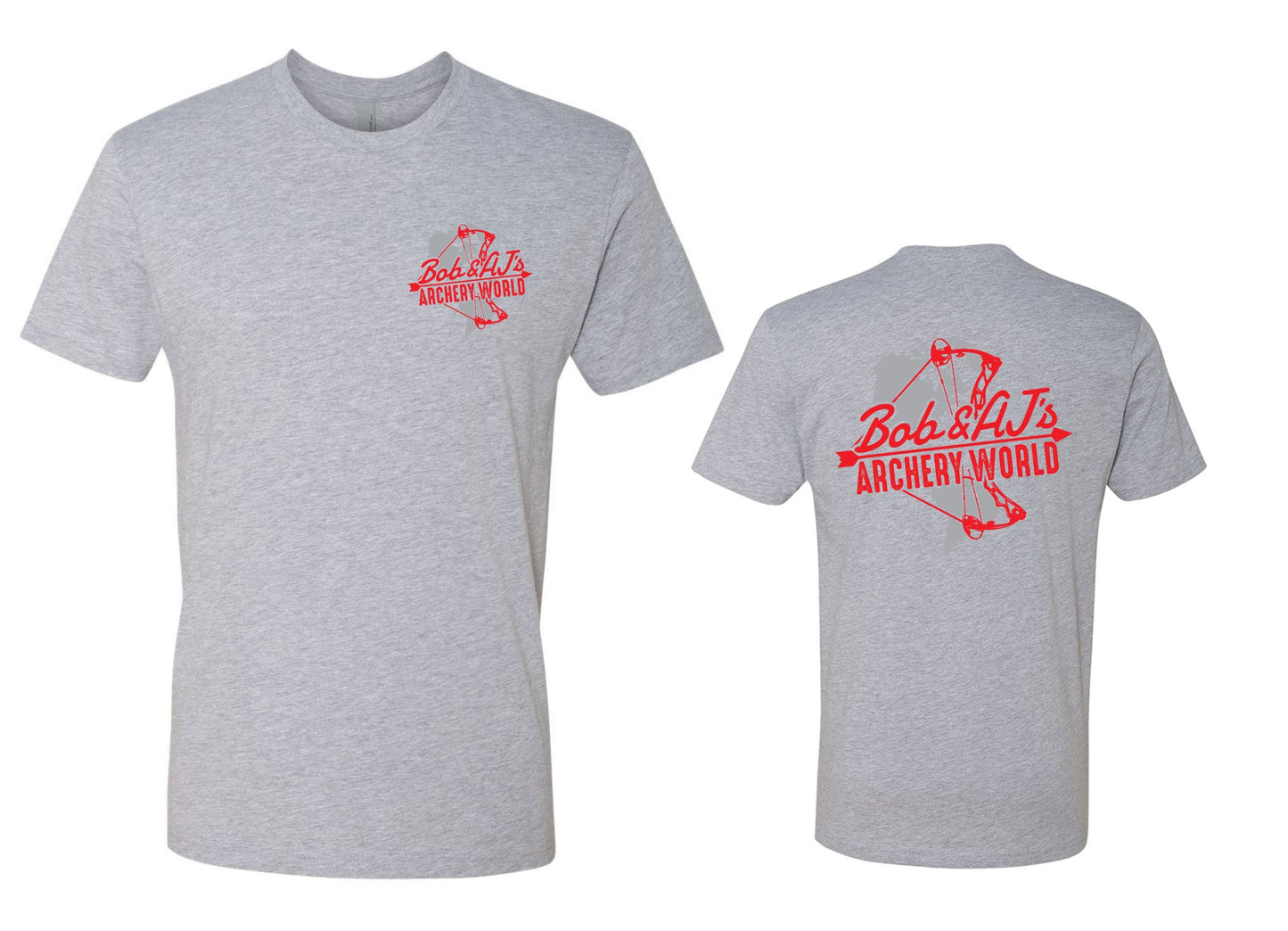 Bob And AJ Archery Men's Tee Red and Gray
