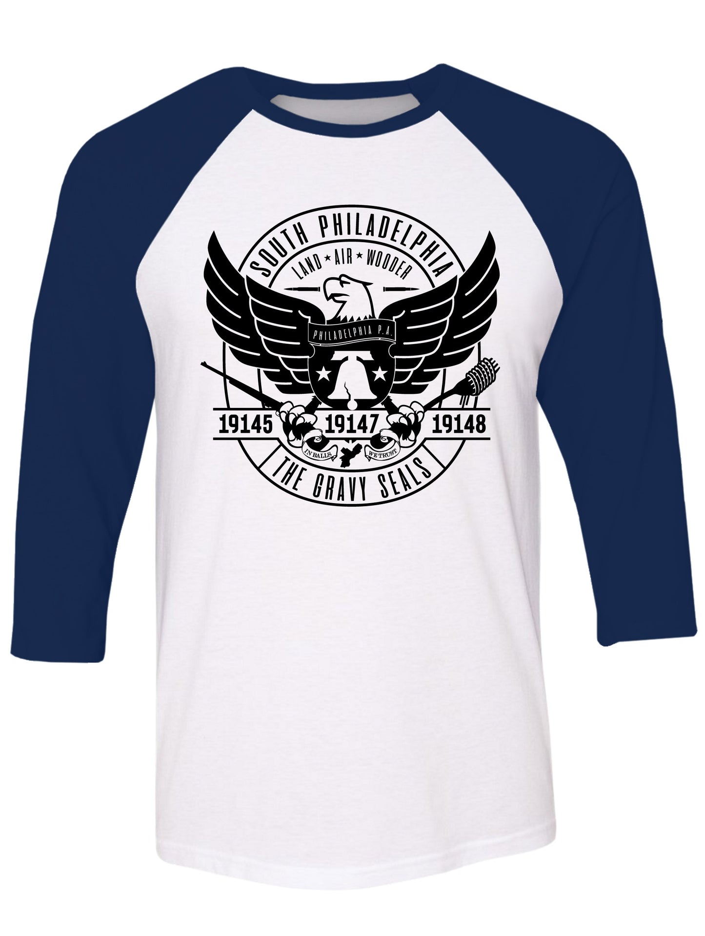 Philadelphia Gravy Seals Raglan 3/4 Sleeve