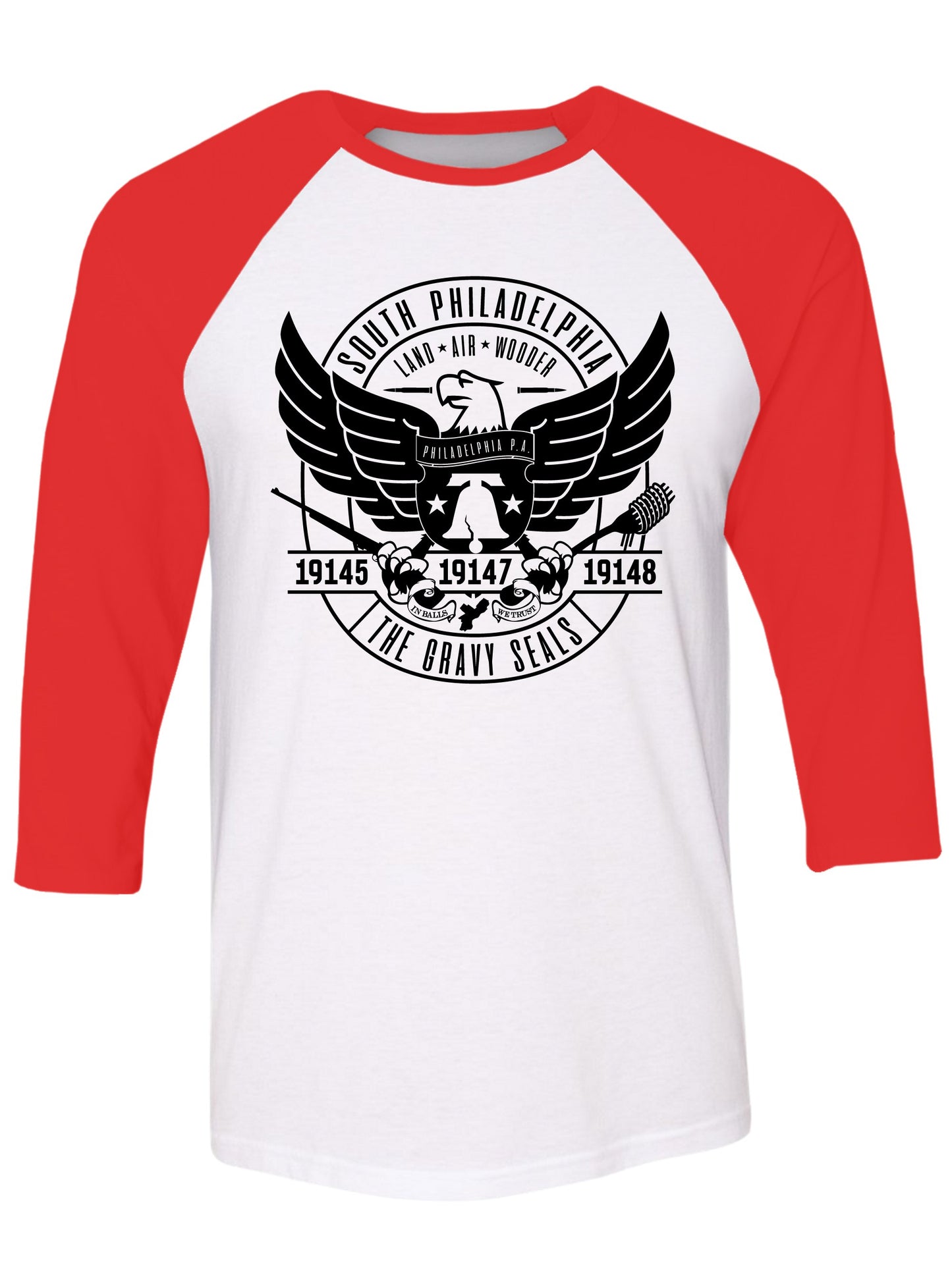Philadelphia Gravy Seals Raglan 3/4 Sleeve