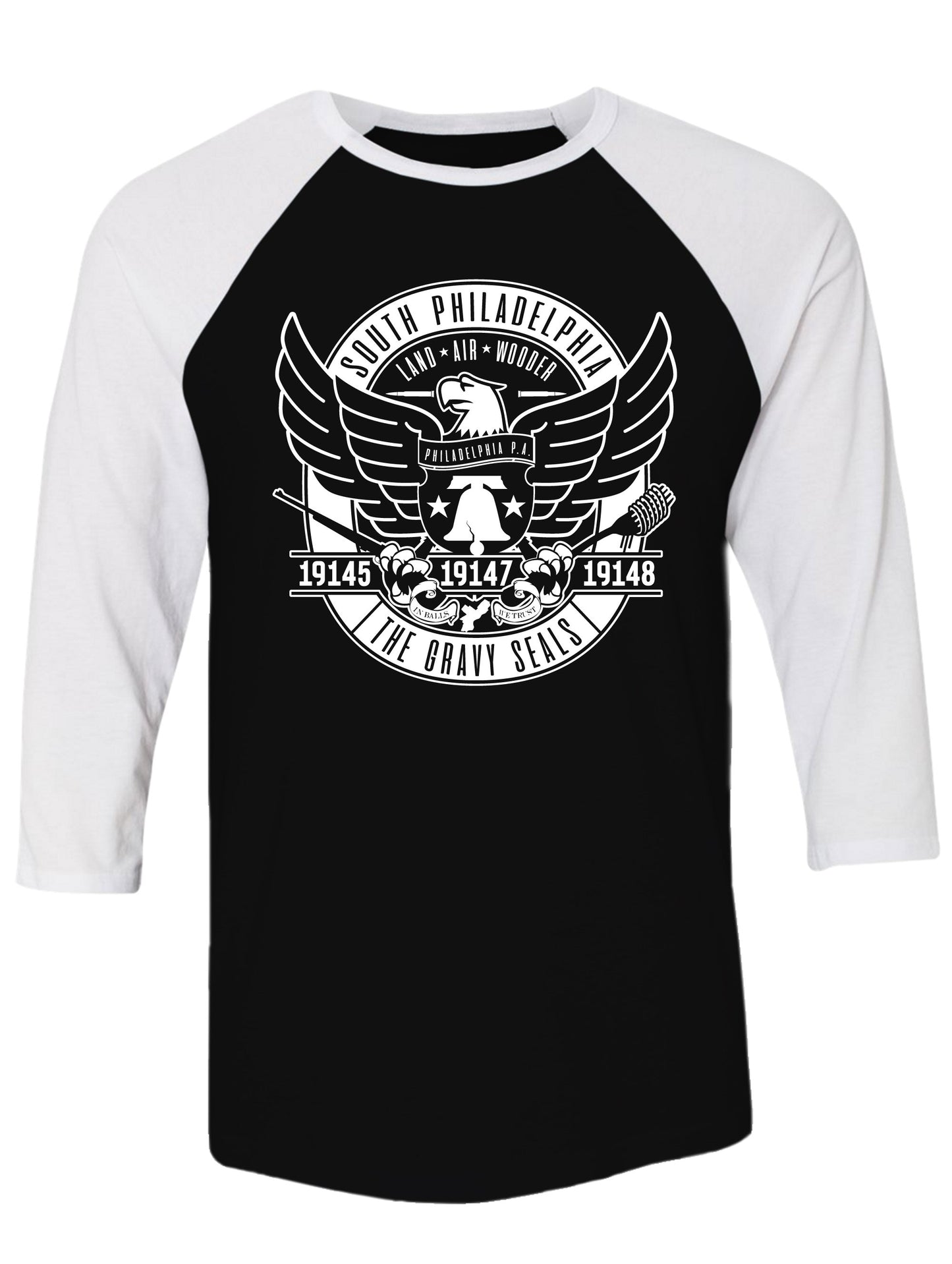 Philadelphia Gravy Seals Raglan 3/4 Sleeve