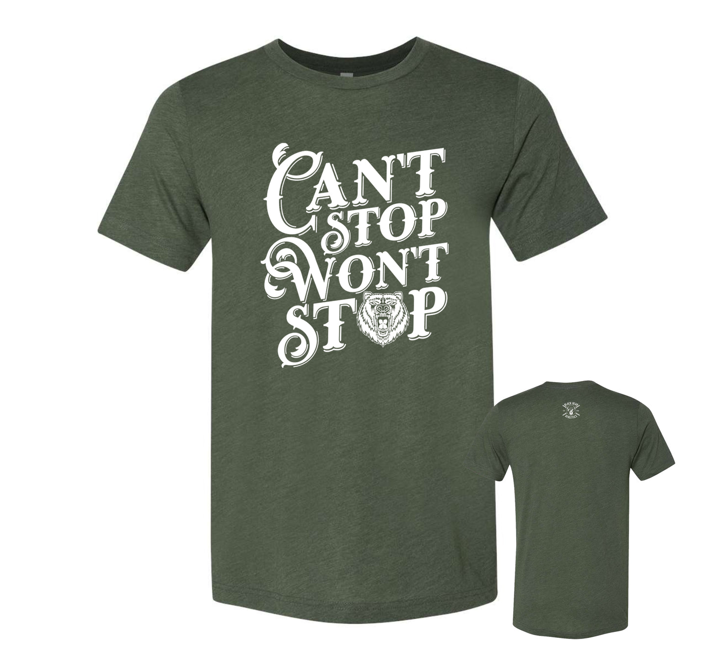 Black Bear Athletics Can't Stop Won't Stop Men Tee 3413