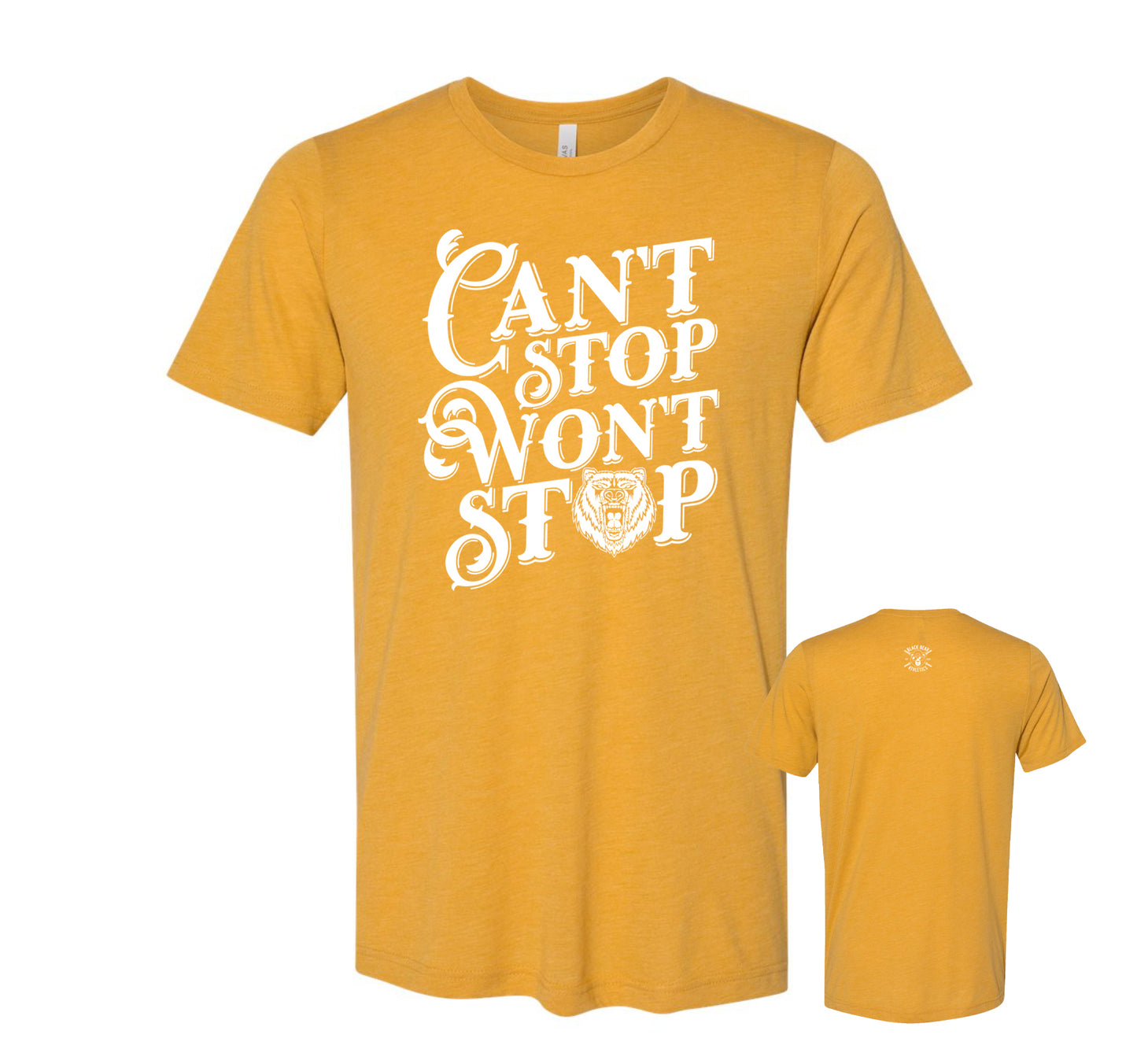 Black Bear Athletics Can't Stop Won't Stop Men Tee 3413