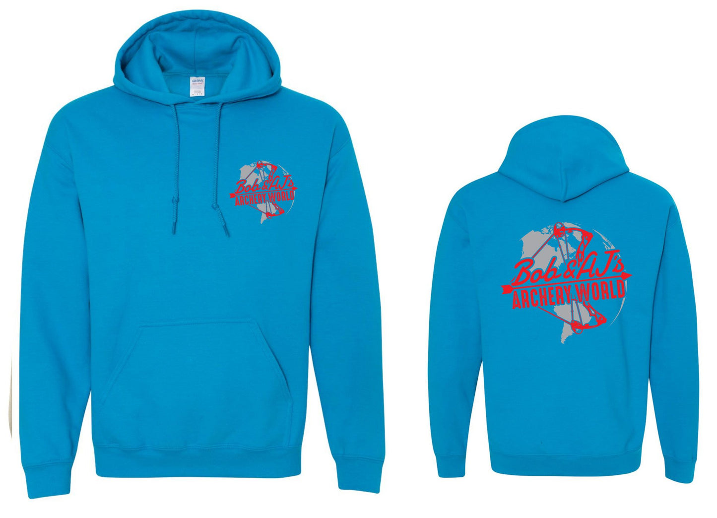 Bob And AJ Archery Unisex Hoodie Red and Gray