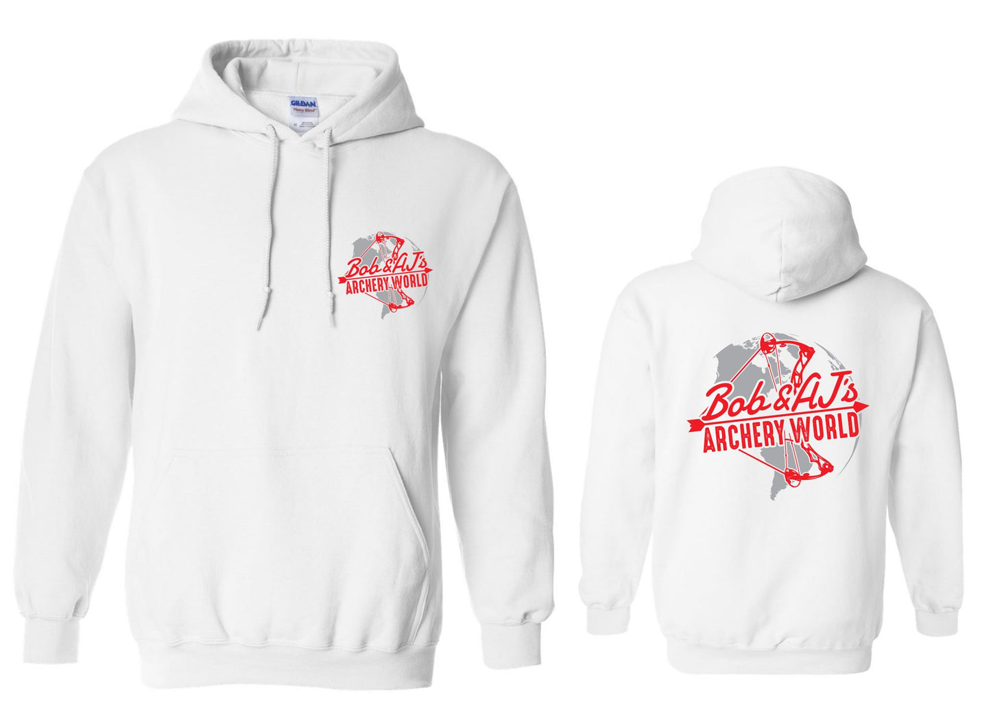 Bob And AJ Archery Unisex Hoodie Red and Gray