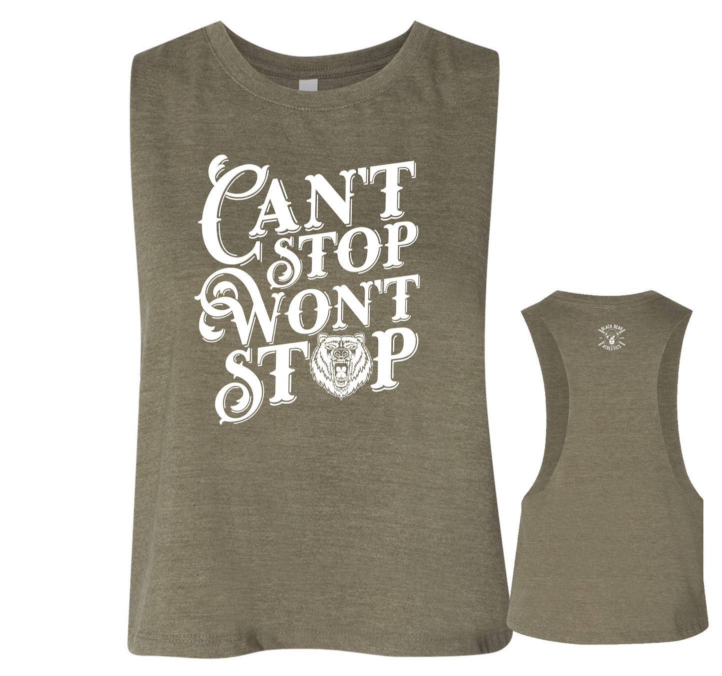 Black Bear Athletics Can't Stop Won't Stop Muscle Tank 6682