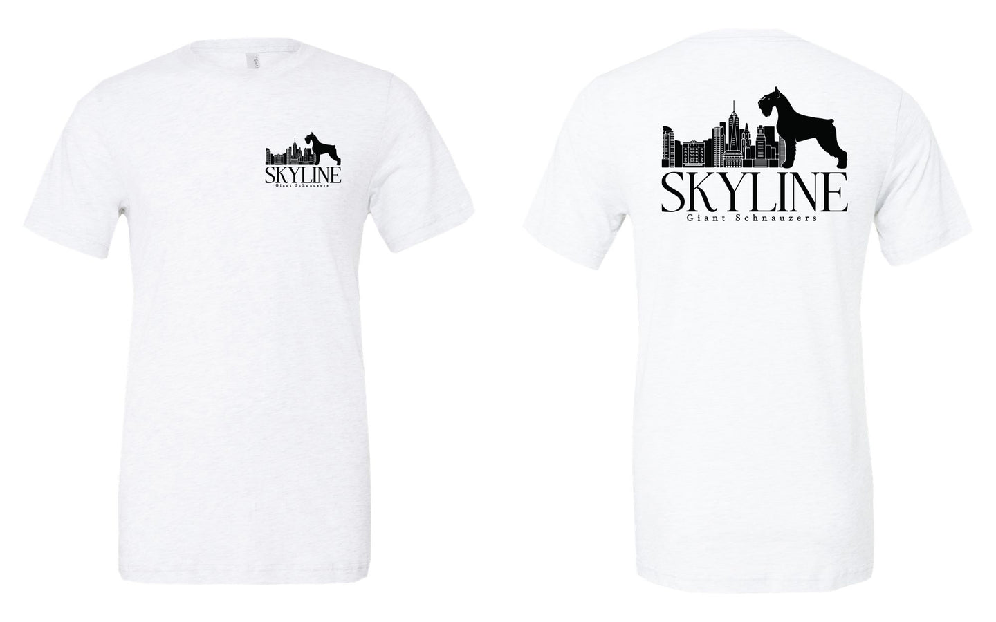 Skyline Giant Schnauzers White Triblend Tee - 3413