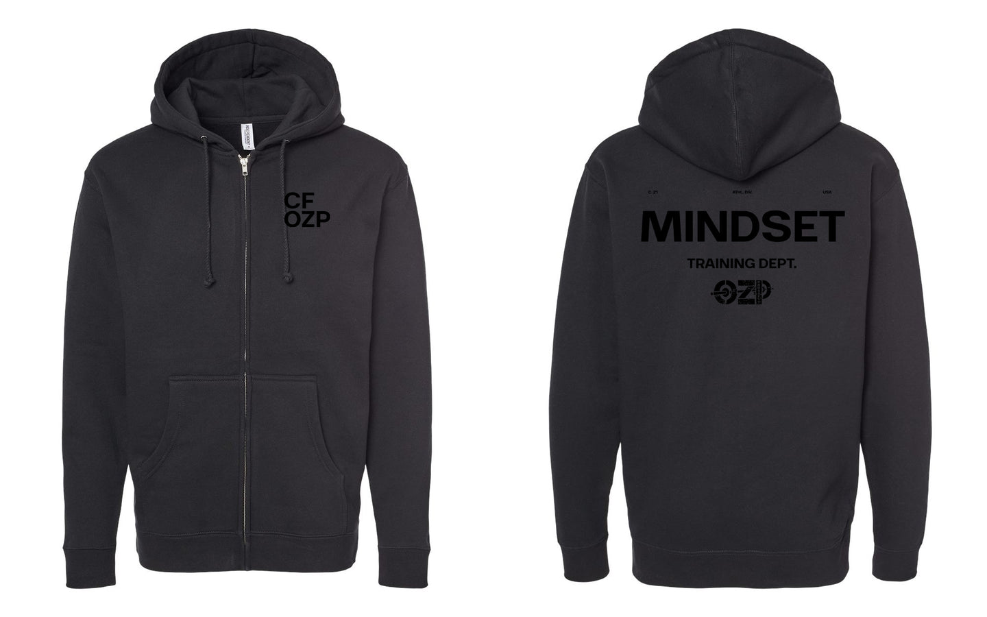 Crossfit Ozone Park OZP - Mindset Training Dept. Heavyweight Zip-Up Hoodie IND4000Z