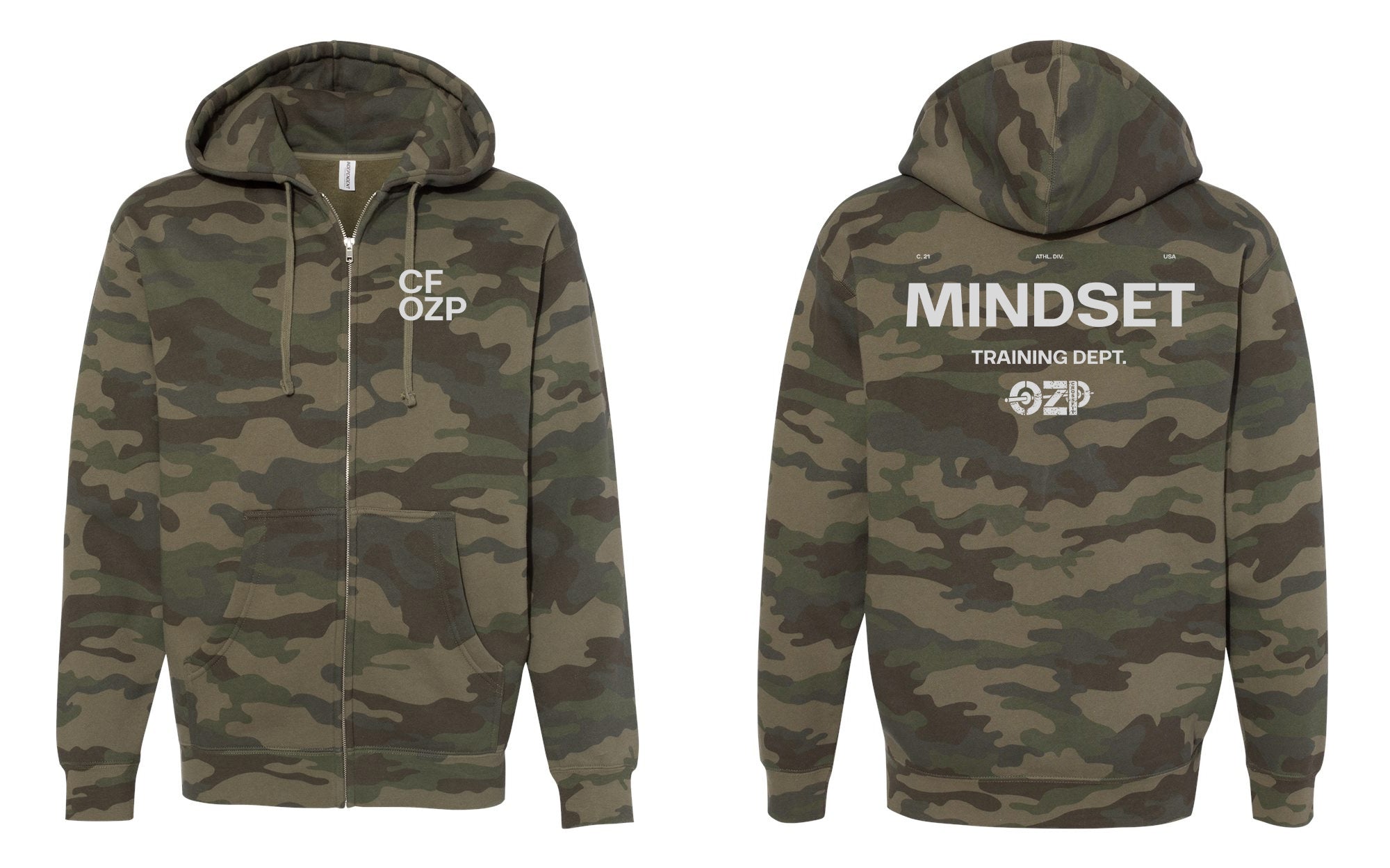 Crossfit Ozone Park OZP - Mindset Training Dept. Heavyweight Zip-Up Hoodie IND4000Z