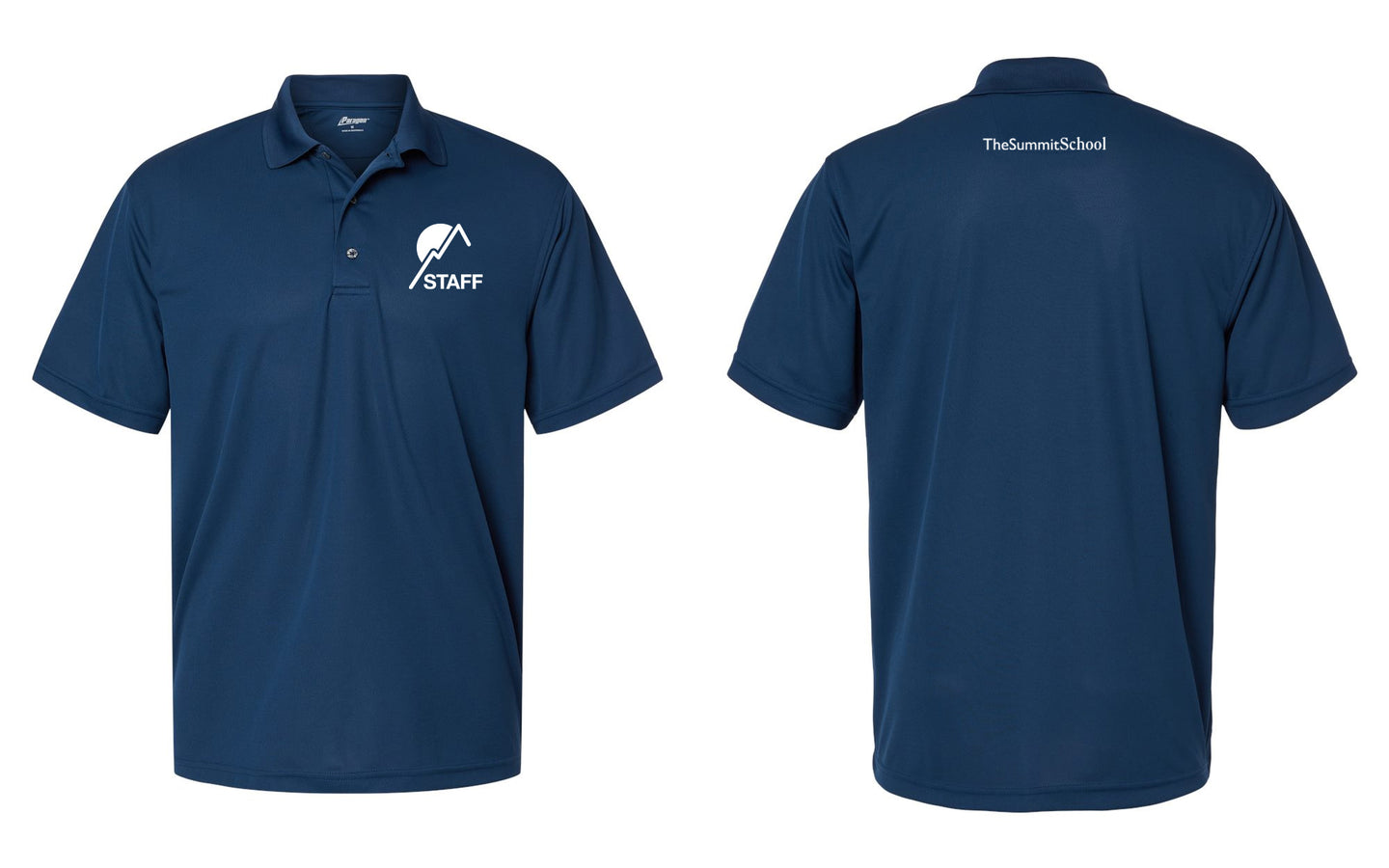 The Summit School Staff Logo Men's Saratoga Performance Mini Mesh Polo - 100