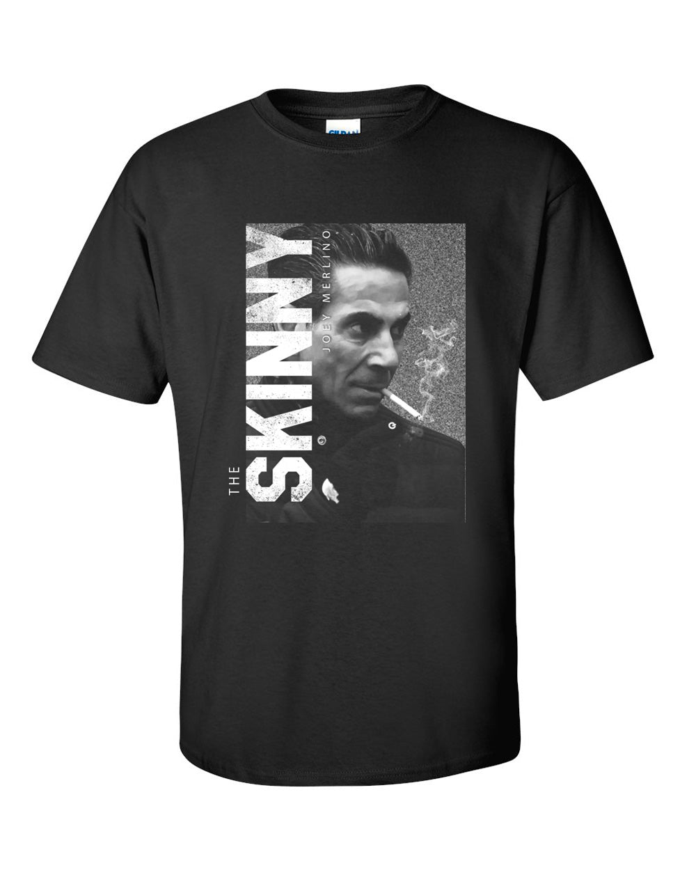 The Skinny Joey Merlino Distressed Portrait T-Shirt – ManateezDesign.com