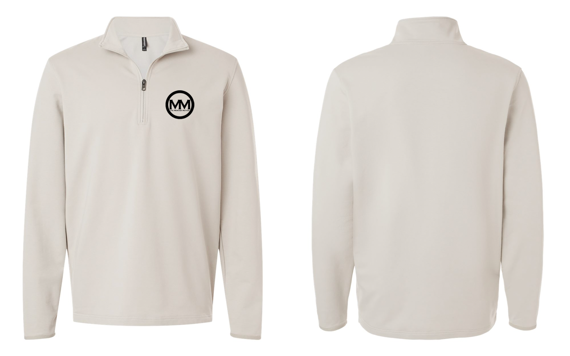 The Merkaba Method Men's Perform Quarter-Zip Pullover Smoke - EXP20PQ - Black Logo