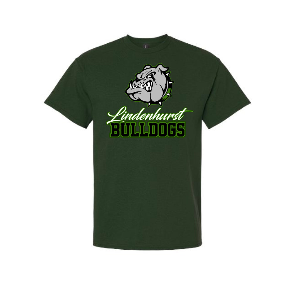 Lindenhurst Bulldogs Script Short Sleeve Cotton Tee 2000/2000B