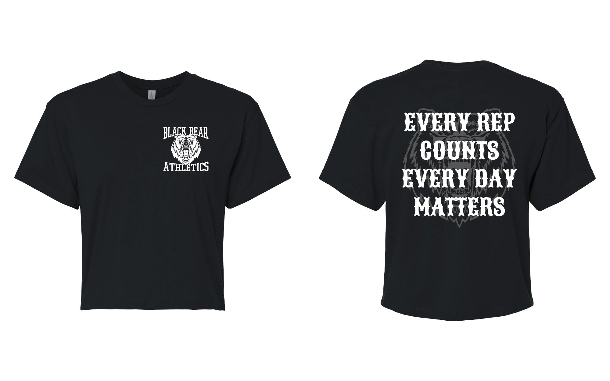 Black Bear Athletics Every Rep Counts Every Day Matters Women's Crop Top - 1580