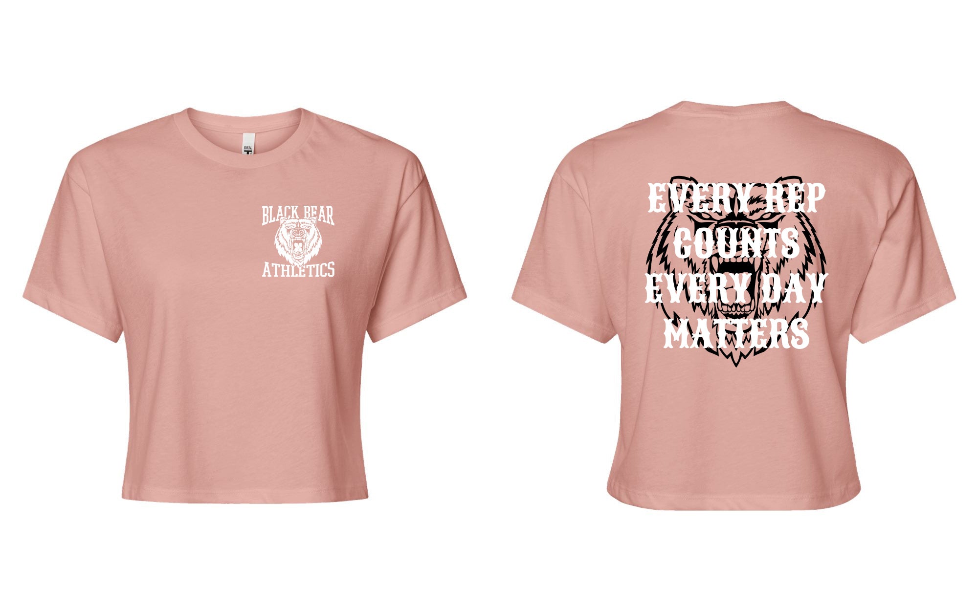 Black Bear Athletics Every Rep Counts Every Day Matters Women's Crop Top - 1580