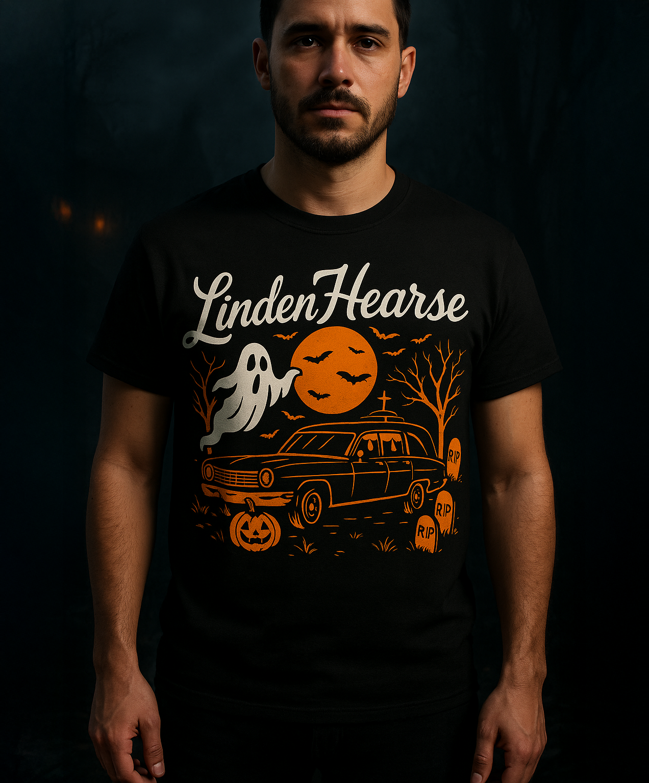 Spooky Linden-Hearse Tee