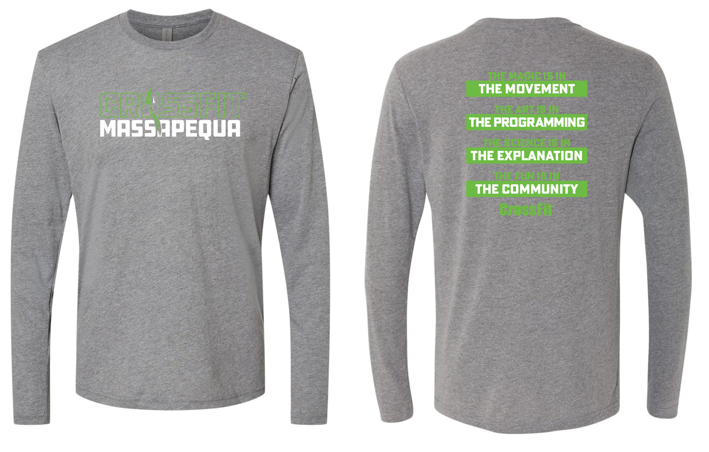 CrossFit Massapequa Unisex Long Sleeve Tee - Gray