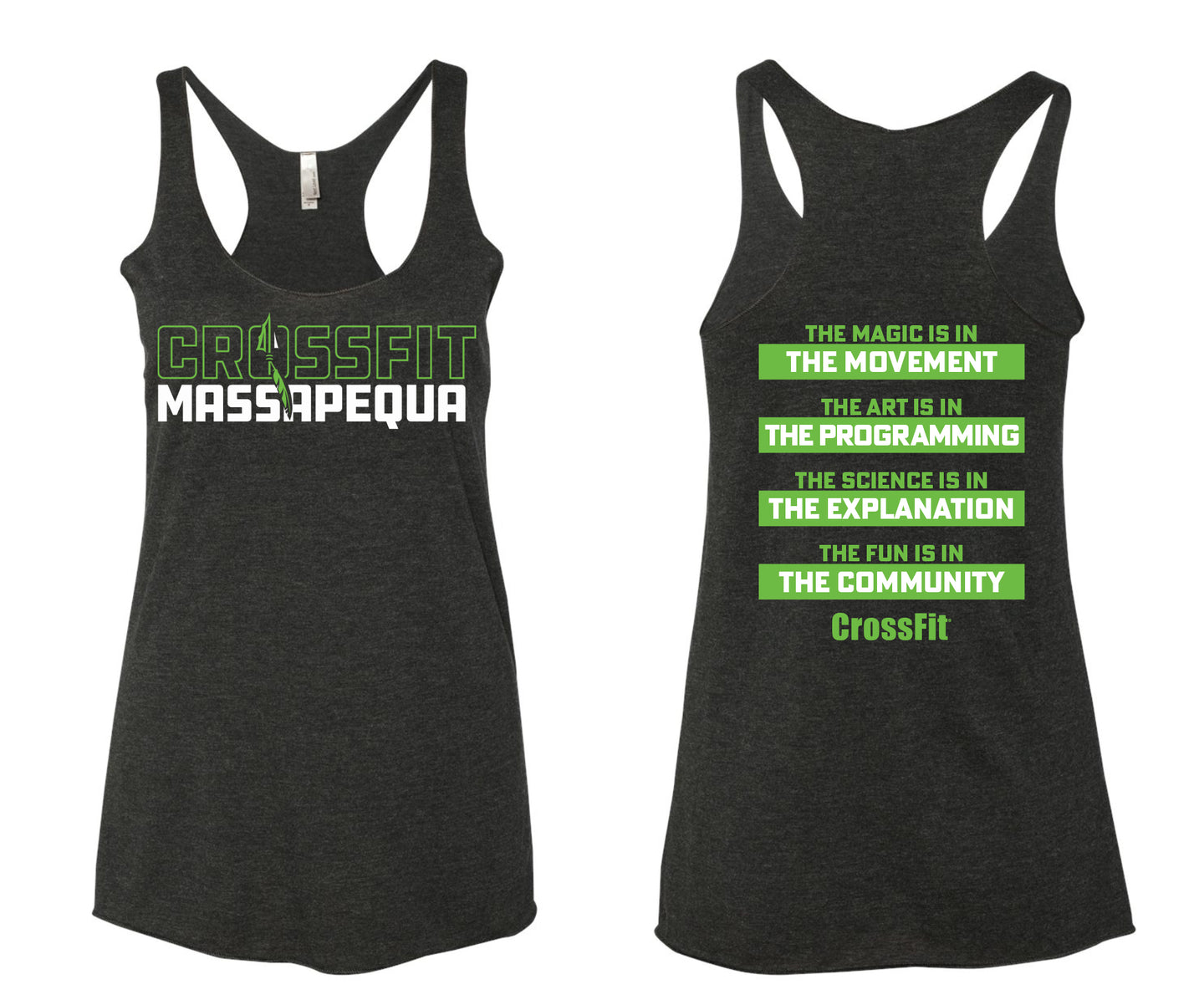 CrossFit Massapequa Ladies RacerBack- Black